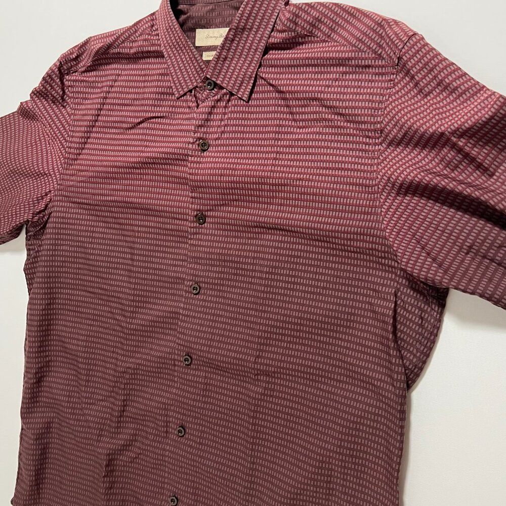 Tommy Bahama Shirt Island Modern Fit Silk Blend Long Sleeve Men's size Large